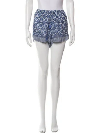 Pre-owned Natalie Martin Printed Mini Shorts W/ Tags In White