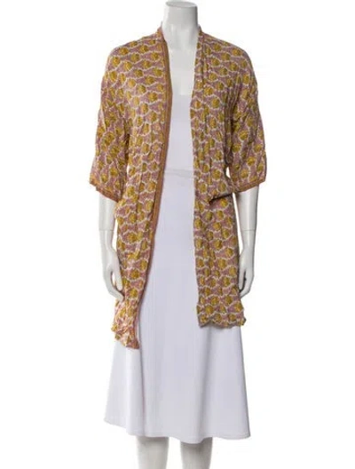 Pre-owned Natalie Martin Printed Robe In Multi