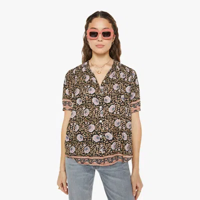 Natalie Martin Remy Top Vintage Flowers Sepia In Black