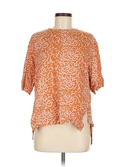 Pre-owned Natalie Martin Short Sleeve Blouse In Orange
