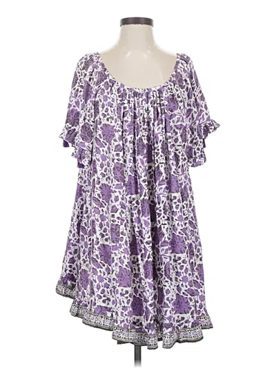 Pre-owned Natalie Martin Short Sleeve Blouse In Purple