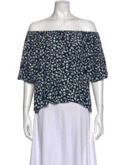 Pre-owned Natalie Martin Silk Floral Print Blouse In Multi