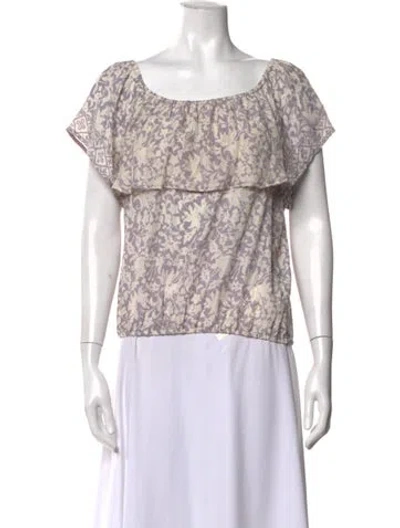 Pre-owned Natalie Martin Silk Floral Print Top In Multicolor
