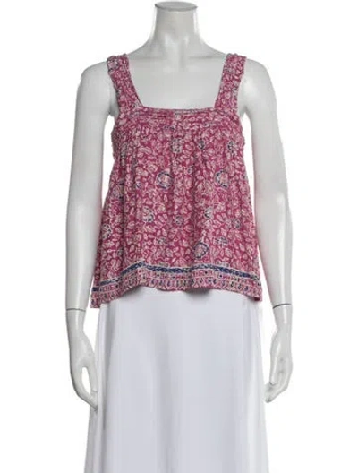 Pre-owned Natalie Martin Silk Floral Print Top In Pink