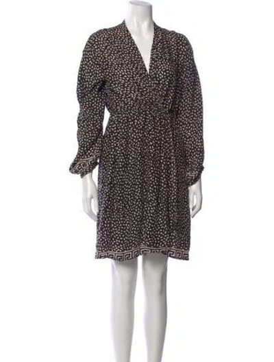 Pre-owned Natalie Martin Silk Knee-length Dress In Black