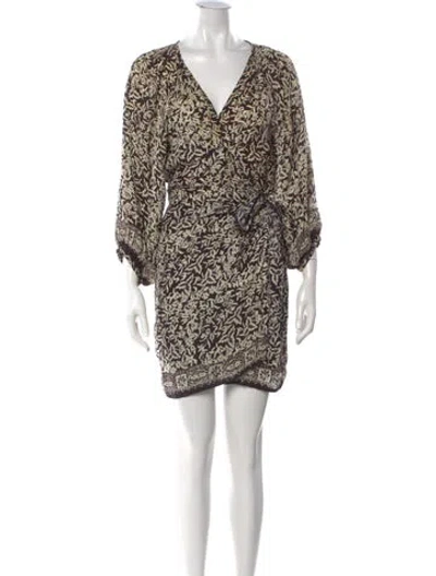 Pre-owned Natalie Martin Silk Knee-length Dress In Black