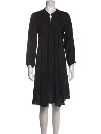 Pre-owned Natalie Martin Silk Knee-length Dress In Black