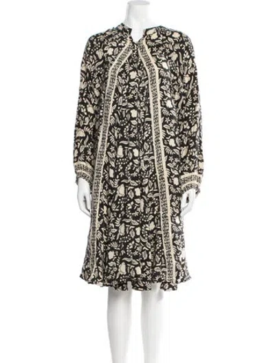 Pre-owned Natalie Martin Silk Knee-length Dress In Black