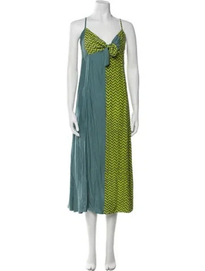 Pre-owned Natalie Martin Silk Knee-length Dress In Multi