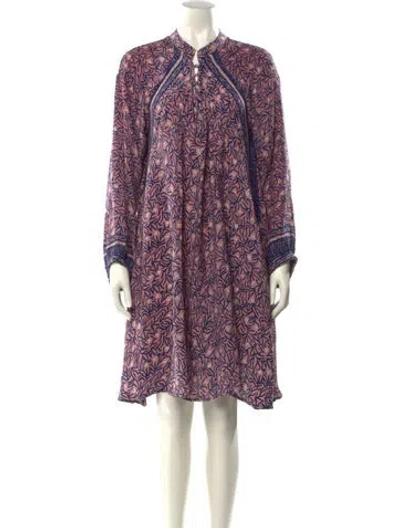 Pre-owned Natalie Martin Silk Knee-length Dress In Pink