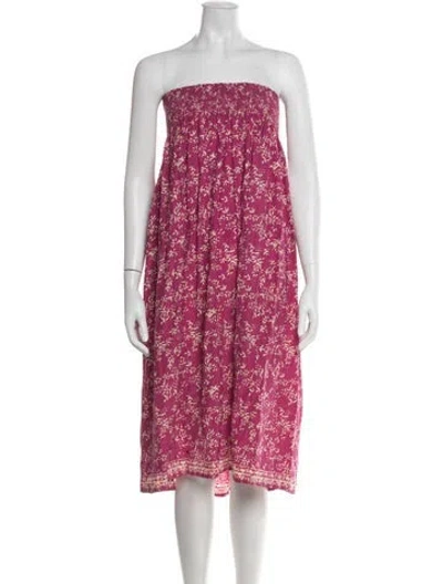 Pre-owned Natalie Martin Silk Knee-length Dress In Pink