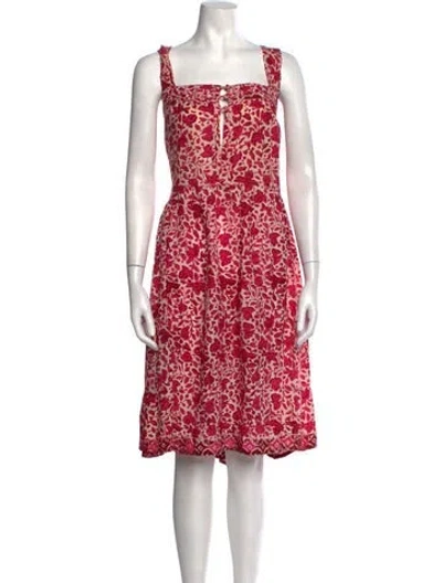 Pre-owned Natalie Martin Silk Knee-length Dress In Pink