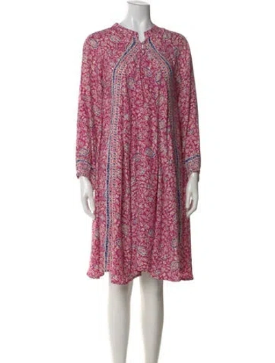 Pre-owned Natalie Martin Silk Knee-length Dress W/ Tags In Pink
