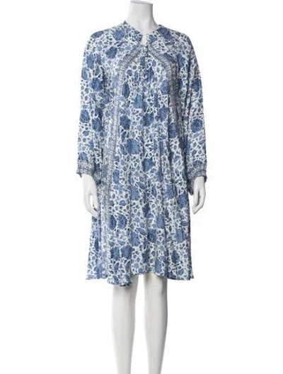 Pre-owned Natalie Martin Silk Knee-length Dress W/ Tags In White