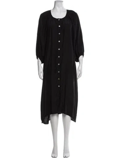Pre-owned Natalie Martin Silk Long Dress In Blue