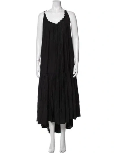 Pre-owned Natalie Martin Silk Long Dress In Blue