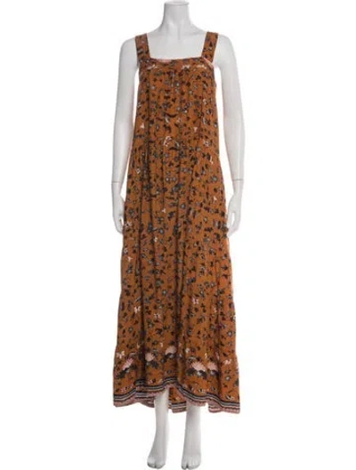 Pre-owned Natalie Martin Silk Long Dress In Green