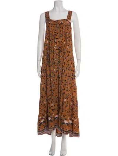 Pre-owned Natalie Martin Silk Long Dress In Green