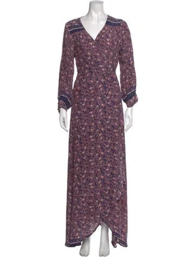 Pre-owned Natalie Martin Silk Long Dress In Pink