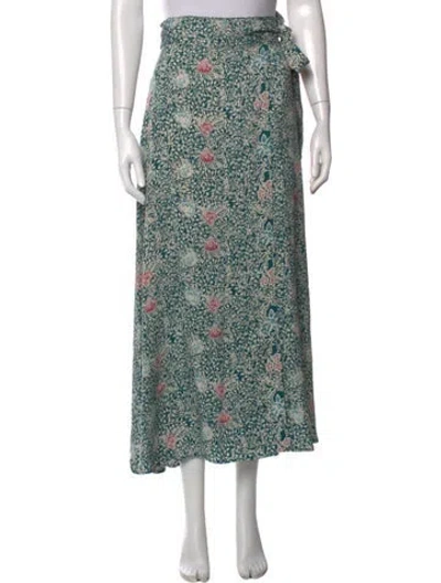 Pre-owned Natalie Martin Silk Long Skirt In Multi