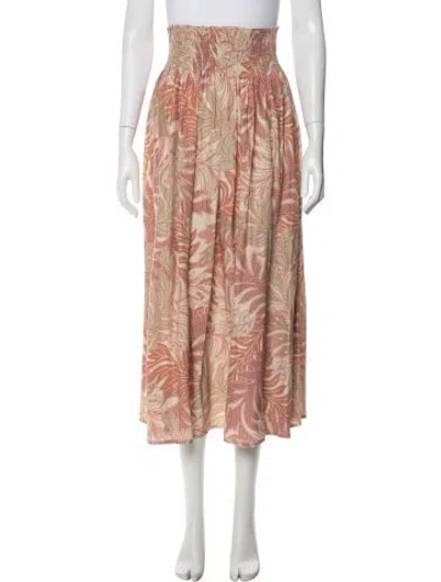 Pre-owned Natalie Martin Silk Long Skirt In Neutral
