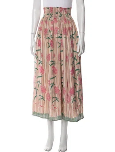 Pre-owned Natalie Martin Silk Long Skirt In Neutral