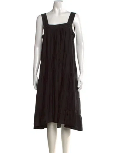 Pre-owned Natalie Martin Silk Midi Length Dress In Black