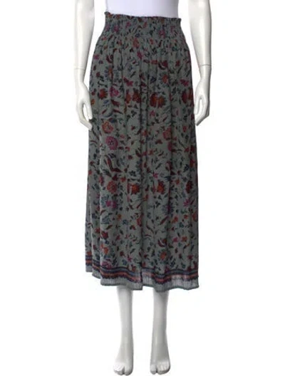 Pre-owned Natalie Martin Silk Midi Length Skirt In Multi