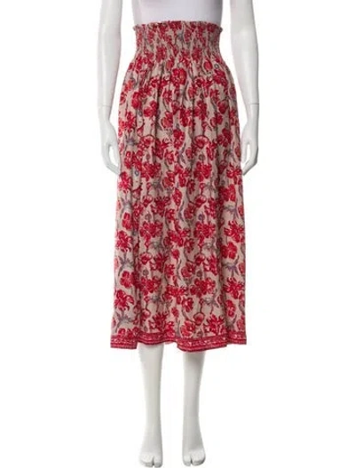 Pre-owned Natalie Martin Silk Midi Length Skirt In Neutral