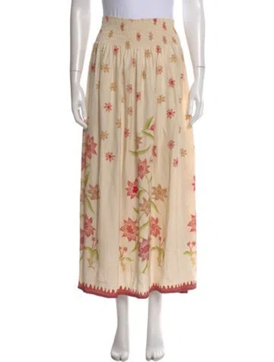 Pre-owned Natalie Martin Silk Midi Length Skirt In Neutral