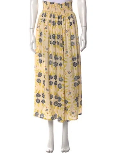 Pre-owned Natalie Martin Silk Midi Length Skirt In Neutral