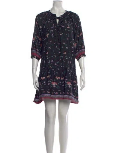 Pre-owned Natalie Martin Silk Mini Dress In Black
