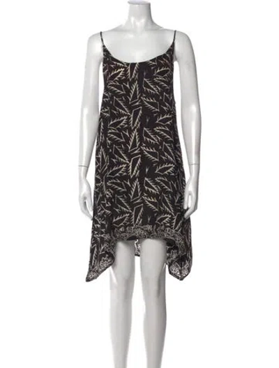 Pre-owned Natalie Martin Silk Mini Dress In Black