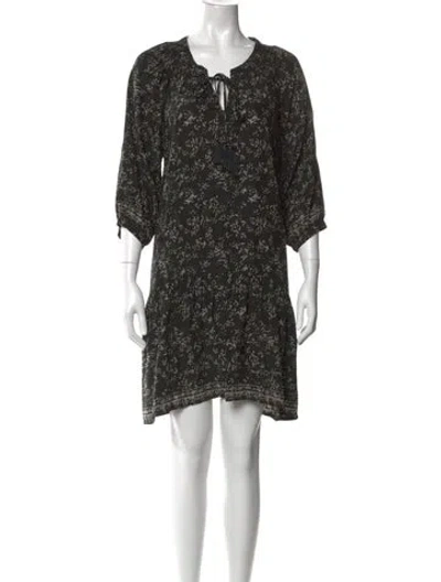 Pre-owned Natalie Martin Silk Mini Dress In Black