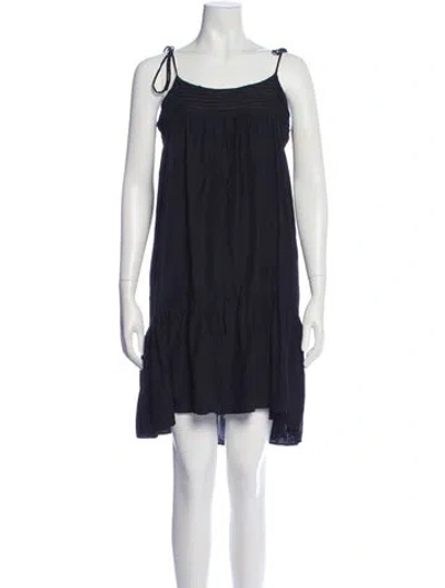 Pre-owned Natalie Martin Silk Mini Dress In Blue
