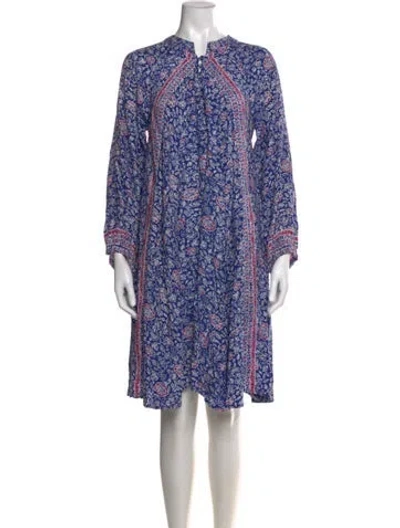 Pre-owned Natalie Martin Silk Mini Dress In Blue