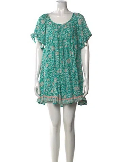 Pre-owned Natalie Martin Silk Mini Dress In Blue