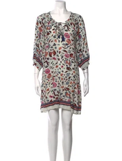 Pre-owned Natalie Martin Silk Mini Dress In Blue