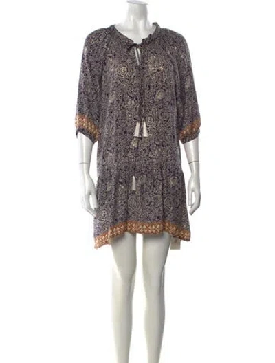 Pre-owned Natalie Martin Silk Mini Dress In Blue
