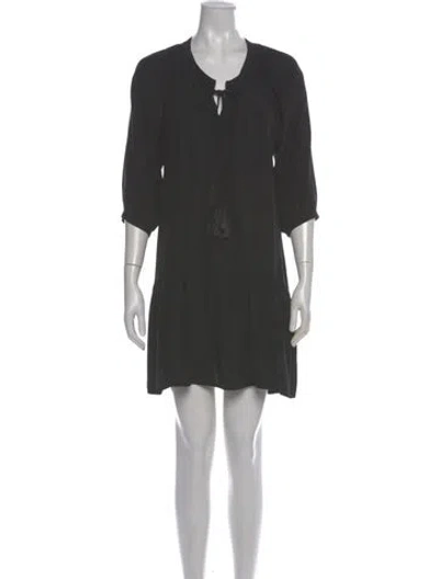 Pre-owned Natalie Martin Silk Mini Dress In Gray