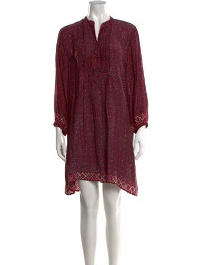 Pre-owned Natalie Martin Silk Mini Dress In Multi