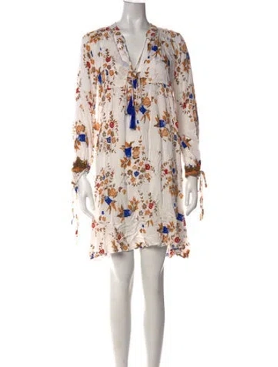 Pre-owned Natalie Martin Silk Mini Dress In Multi