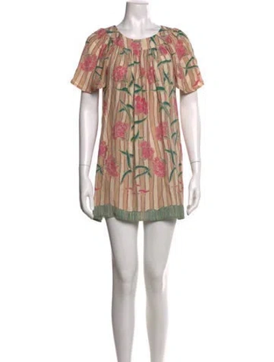 Pre-owned Natalie Martin Silk Mini Dress In Multicolor