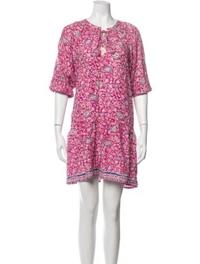 Pre-owned Natalie Martin Silk Mini Dress In Pink