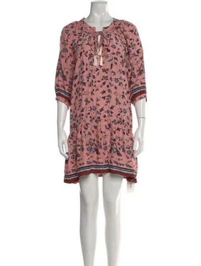 Pre-owned Natalie Martin Silk Mini Dress In Pink