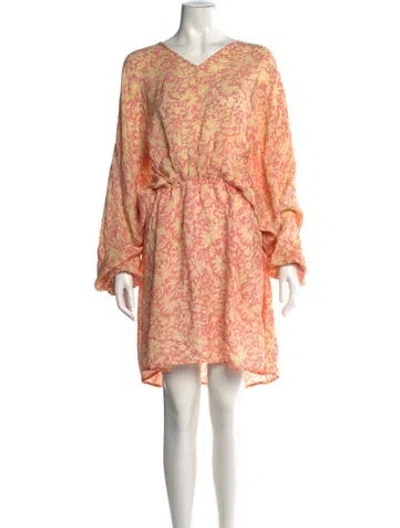 Pre-owned Natalie Martin Silk Mini Dress In Pink