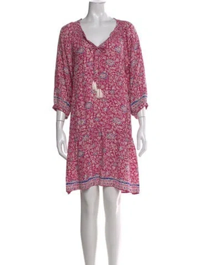 Pre-owned Natalie Martin Silk Mini Dress In Pink
