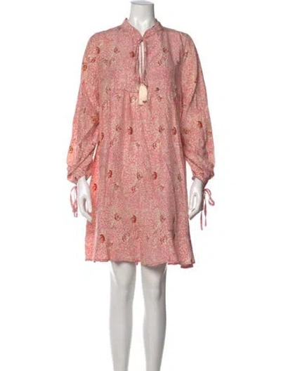 Pre-owned Natalie Martin Silk Mini Dress In Pink