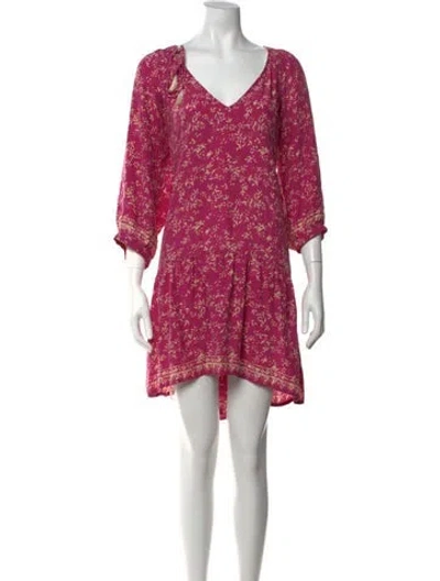 Pre-owned Natalie Martin Silk Mini Dress In Pink