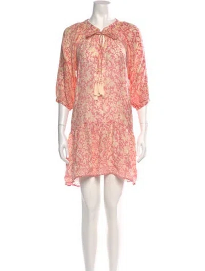 Pre-owned Natalie Martin Silk Mini Dress In Pink
